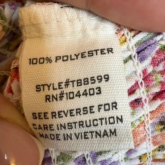 Cottage Core Crop Top Women LG Floral Tie Smock Milk Maid Feminine Prairie Mine - Picture 4 of 7